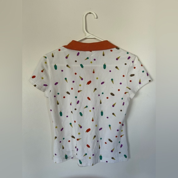 Lacoste White Ice Cream Polo Size Girls 16 - Picture 7 of 7